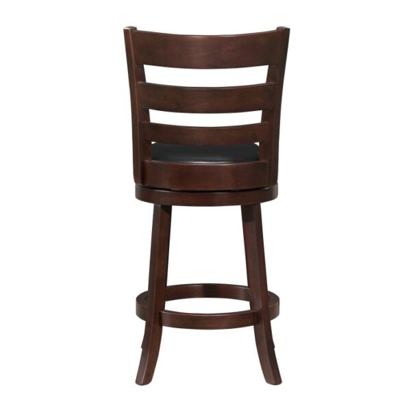 Dark cherry Edmond Collection Swivel Bar Height Chair By Homelegance 11