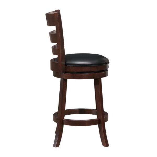 Dark cherry Edmond Collection Swivel Bar Height Chair By Homelegance 12