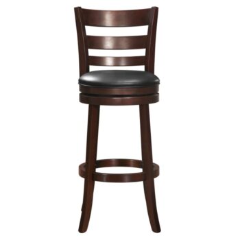 Dark cherry Edmond Collection Swivel Pub Height Chair By Homelegance