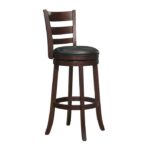 Dark cherry Edmond Collection Swivel Pub Height Chair By Homelegance 17