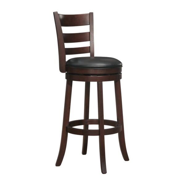 Dark cherry Edmond Collection Swivel Pub Height Chair By Homelegance 11
