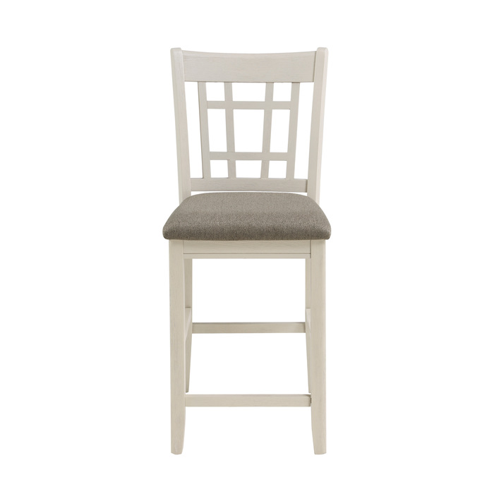 White Junipero Collection Counter Height Chair By Homelegance