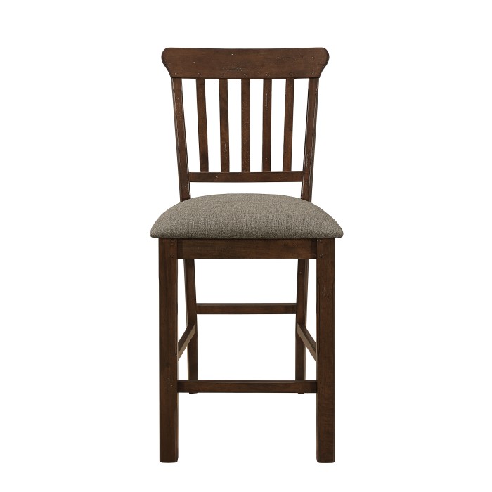 Dark Brown Schleiger Collection Counter Height Chair By Homelegance