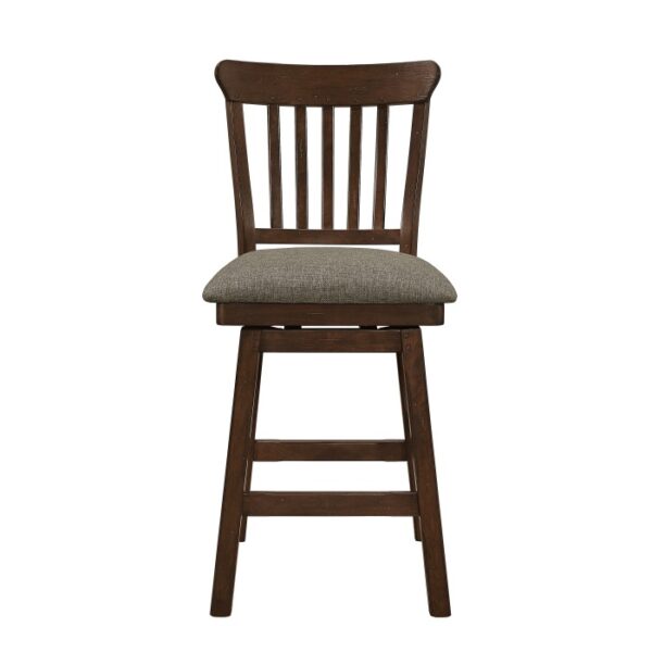 Dark Brown Schleiger Collection Swivel Counter Height Chair By Homelegance 8