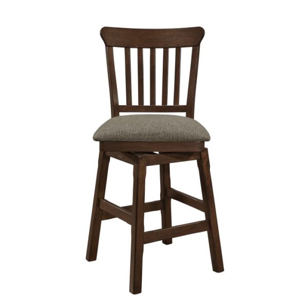 Dark Brown Schleiger Collection Swivel Counter Height Chair By Homelegance 10