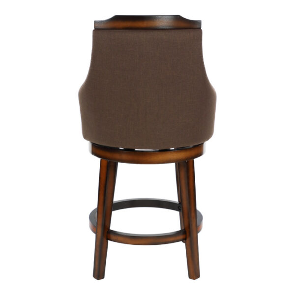 Burnished oak chocolate fabric Bayshore Collection Swivel Counter Height Chair By Homelegance 13