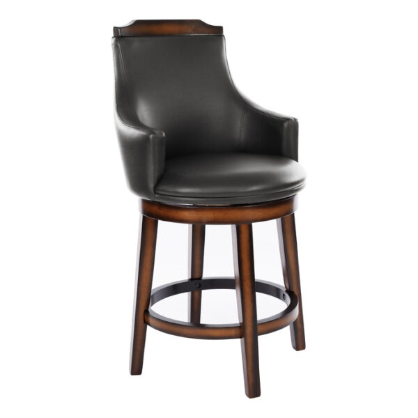 Burnished oak Bayshore Collection Swivel Counter Height Chair By Homelegance 10