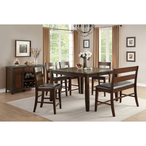 Cherry Finish Mantello Collection Counter Height Chair By Homelegance 12