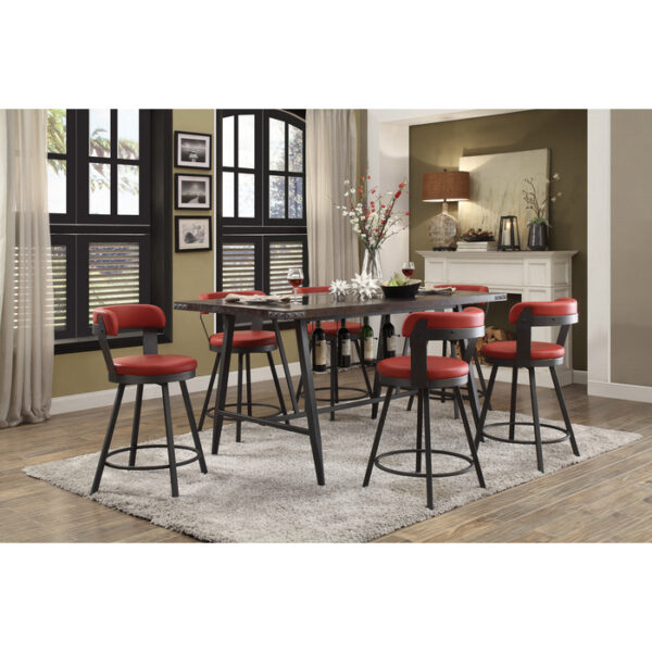 Red Appert Collection Counter Height Chair By Homelegance 8