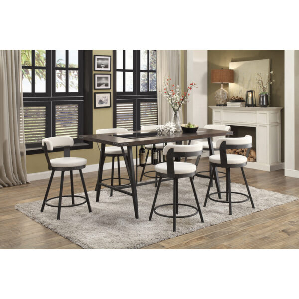 White Appert Collection Counter Height Chair By Homelegance 8