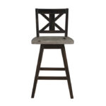 Distressed gray and black Amsonia Collection Swivel Counter Height Chair By Homelegance Counter Chair Mobilia Cleopatra 17 Distressed gray and black Amsonia Collection Swivel Counter Height Chair By Homelegance 17