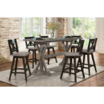 Distressed gray and black Amsonia Collection Swivel Counter Height Chair By Homelegance Counter Chair Mobilia Cleopatra 20 Distressed gray and black Amsonia Collection Swivel Counter Height Chair By Homelegance 20