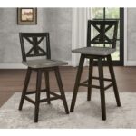 Distressed gray and black Amsonia Collection Swivel Counter Height Chair By Homelegance Counter Chair Mobilia Cleopatra 21 Distressed gray and black Amsonia Collection Swivel Counter Height Chair By Homelegance 21