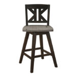 Distressed gray and black Amsonia Collection K Design Swivel Counter Height Chair By Homelegance Counter Chair Mobilia Cleopatra 20 Distressed gray and black Amsonia Collection K Design Swivel Counter Height Chair By Homelegance 20