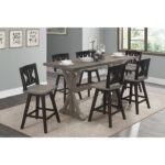 Distressed gray and black Amsonia Collection K Design Swivel Counter Height Chair By Homelegance Counter Chair Mobilia Cleopatra 21 Distressed gray and black Amsonia Collection K Design Swivel Counter Height Chair By Homelegance 21