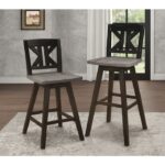 Distressed gray and black Amsonia Collection K Design Swivel Counter Height Chair By Homelegance Counter Chair Mobilia Cleopatra 22 Distressed gray and black Amsonia Collection K Design Swivel Counter Height Chair By Homelegance 22