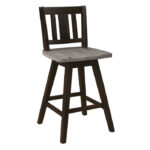 Distressed gray and black Amsonia Collection Slat Back Swivel Counter Height Chair By Homelegance Counter Chair Mobilia Cleopatra 20 Distressed gray and black Amsonia Collection Slat Back Swivel Counter Height Chair By Homelegance 20