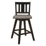 Distressed gray and black Amsonia Collection Slat Back Swivel Counter Height Chair By Homelegance Counter Chair Mobilia Cleopatra 22 Distressed gray and black Amsonia Collection Slat Back Swivel Counter Height Chair By Homelegance 22