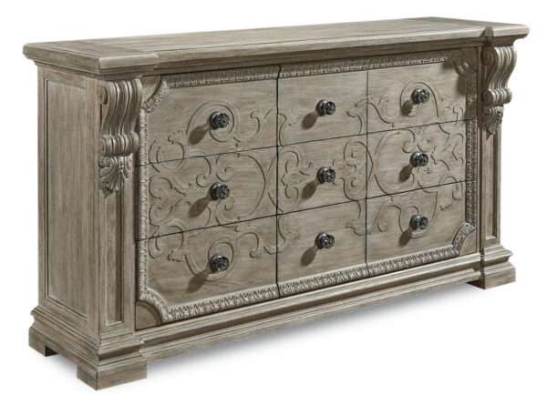 Arch Salvage-Wren Brown Dresser-Parch By Art Furniture 8