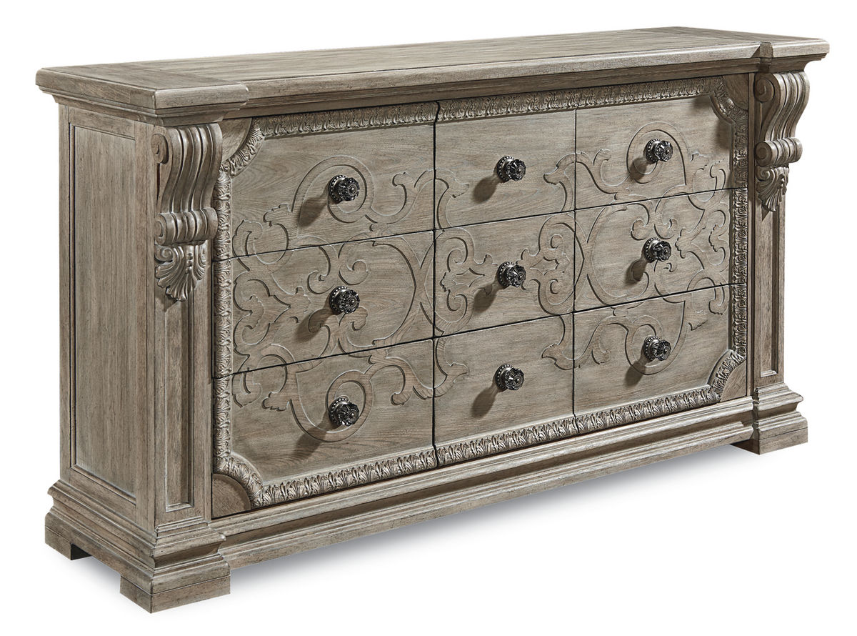Arch Salvage-Wren Brown Dresser-Parch By Art Furniture