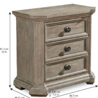CADY NIGHTSTAND-PARCH DIMENSIONS