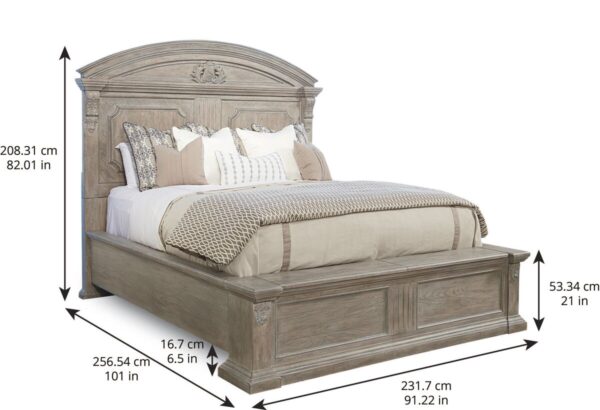 Arch Salvage 6/6 Chambers Brown Panel Bed-Parch By Art Furniture 10