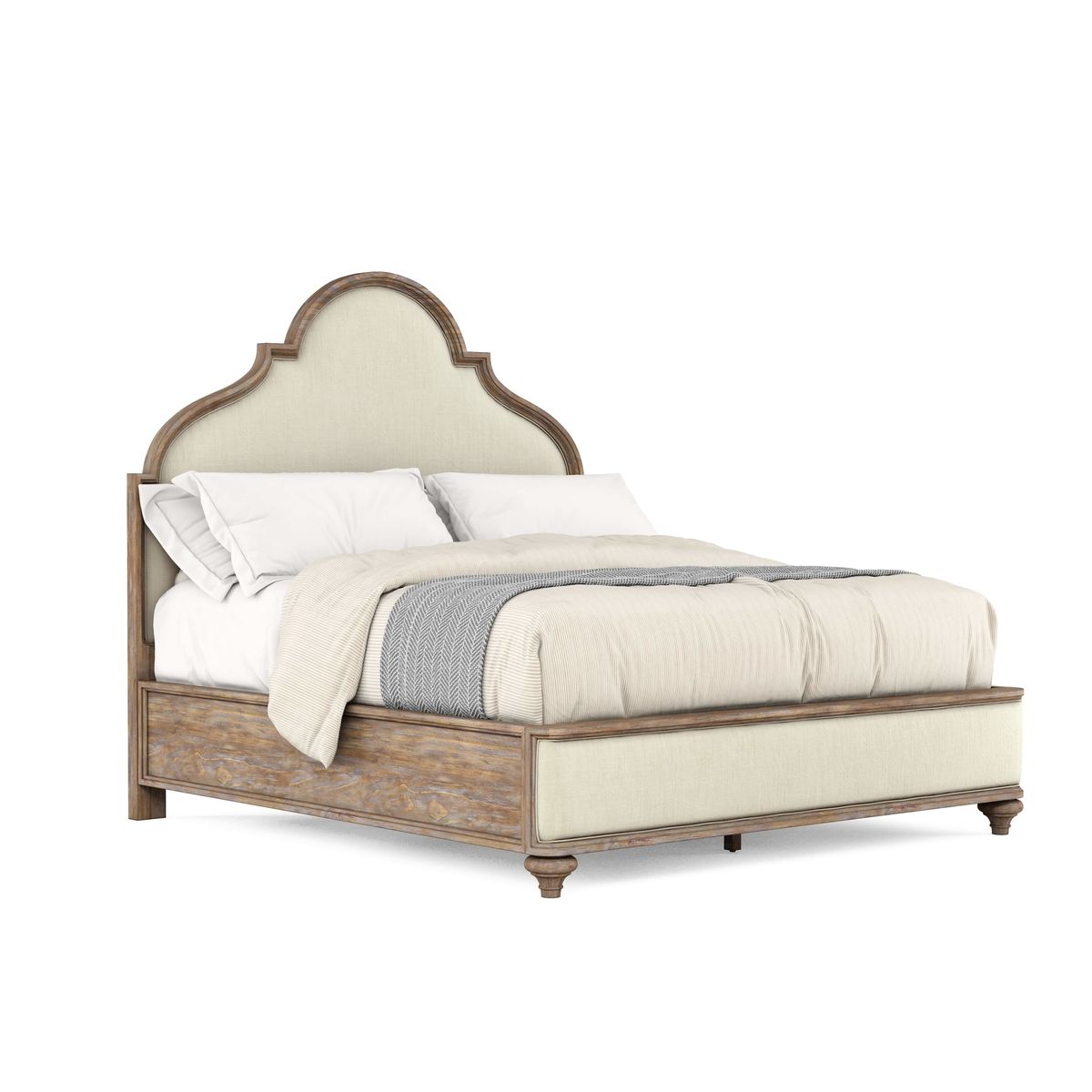 Architrave 6/0 Upholstered Almond Panel Bed By Art Furniture