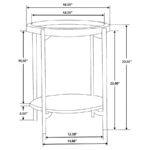 Adhvik Round Accent Table with Marble Shelf Natural and Black 931218 By Coaster Furniture 14