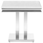 Kerwin U-base Square End Table White and Chrome 708537 By Coaster Furniture 18