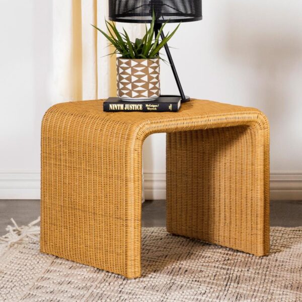 Juanita Square Rattan End Table Natural 709817 By Coaster Furniture 9