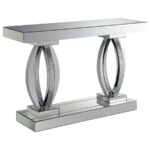 Amalia Rectangular Sofa Table with Shelf Clear Mirror 722519 By Coaster Furniture 16