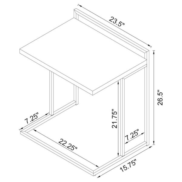 Dani Rectangular Snack Table with Metal Base 936118 By Coaster Furniture 16