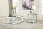Valentina Square End Table with Glass Top Mirror 736217 By Coaster Furniture 16