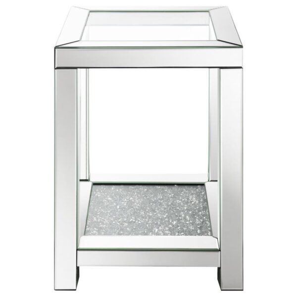 Valentina Square End Table with Glass Top Mirror 736217 By Coaster Furniture 9