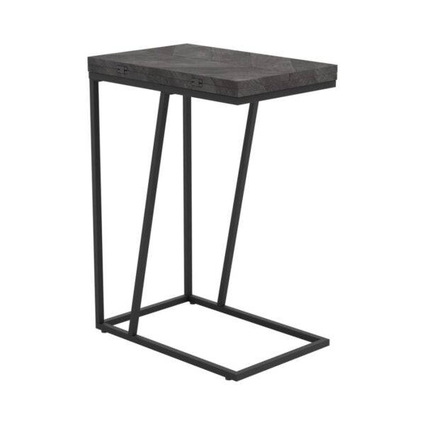 Carly Expandable Chevron Rectangular Accent Table Gray 931156 By Coaster Furniture 10