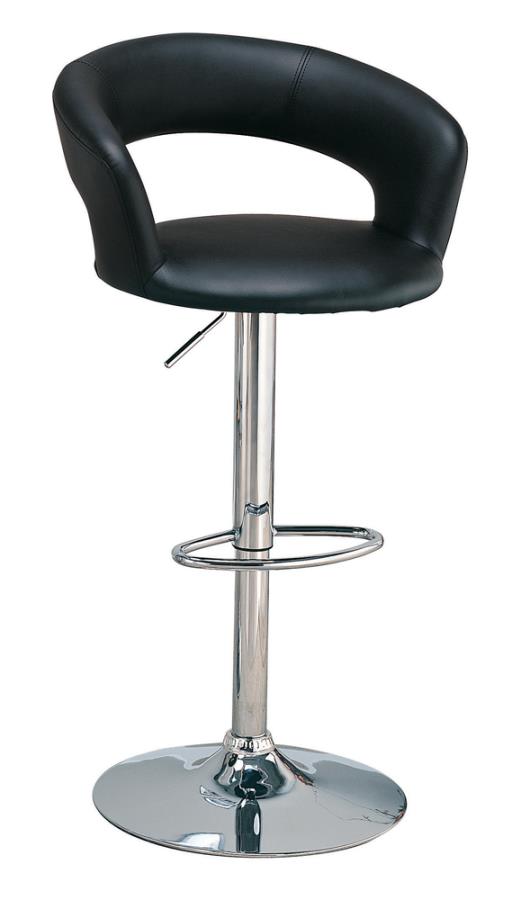 Barraza 29″ Adjustable Height Bar Stool Black and Chrome 120346 By Coaster Furniture