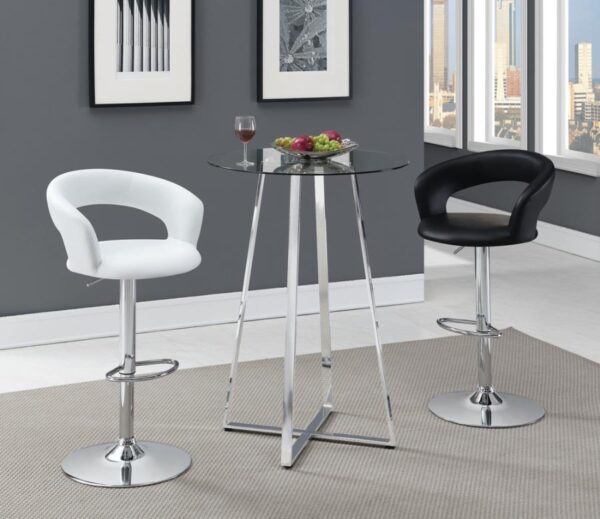 Barraza 29″ Adjustable Height Bar Stool Black and Chrome 120346 By Coaster Furniture 8