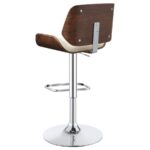 Folsom Upholstered Adjustable Bar Stool Ecru and Chrome 130503 by Coaster Furniture 22