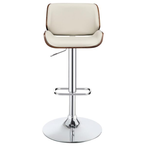 Folsom Upholstered Adjustable Bar Stool Ecru and Chrome 130503 by Coaster Furniture 16