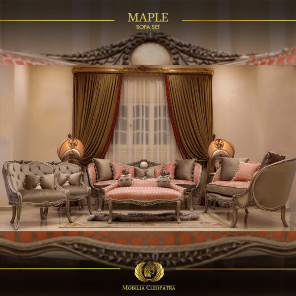 5pcs Handmade Maple Sofa Set 7
