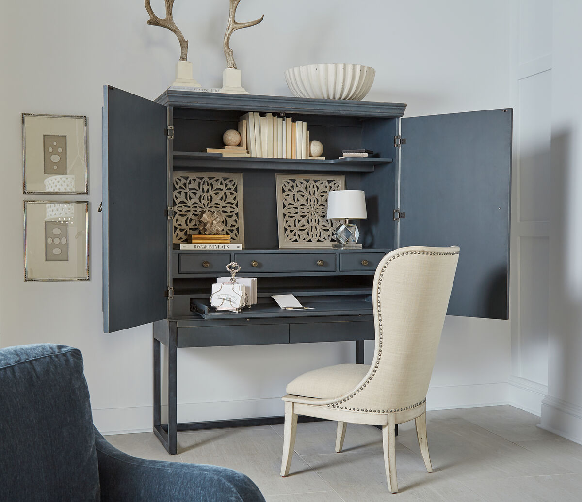 Alcove Slate Secretary Storage By Art Furniture