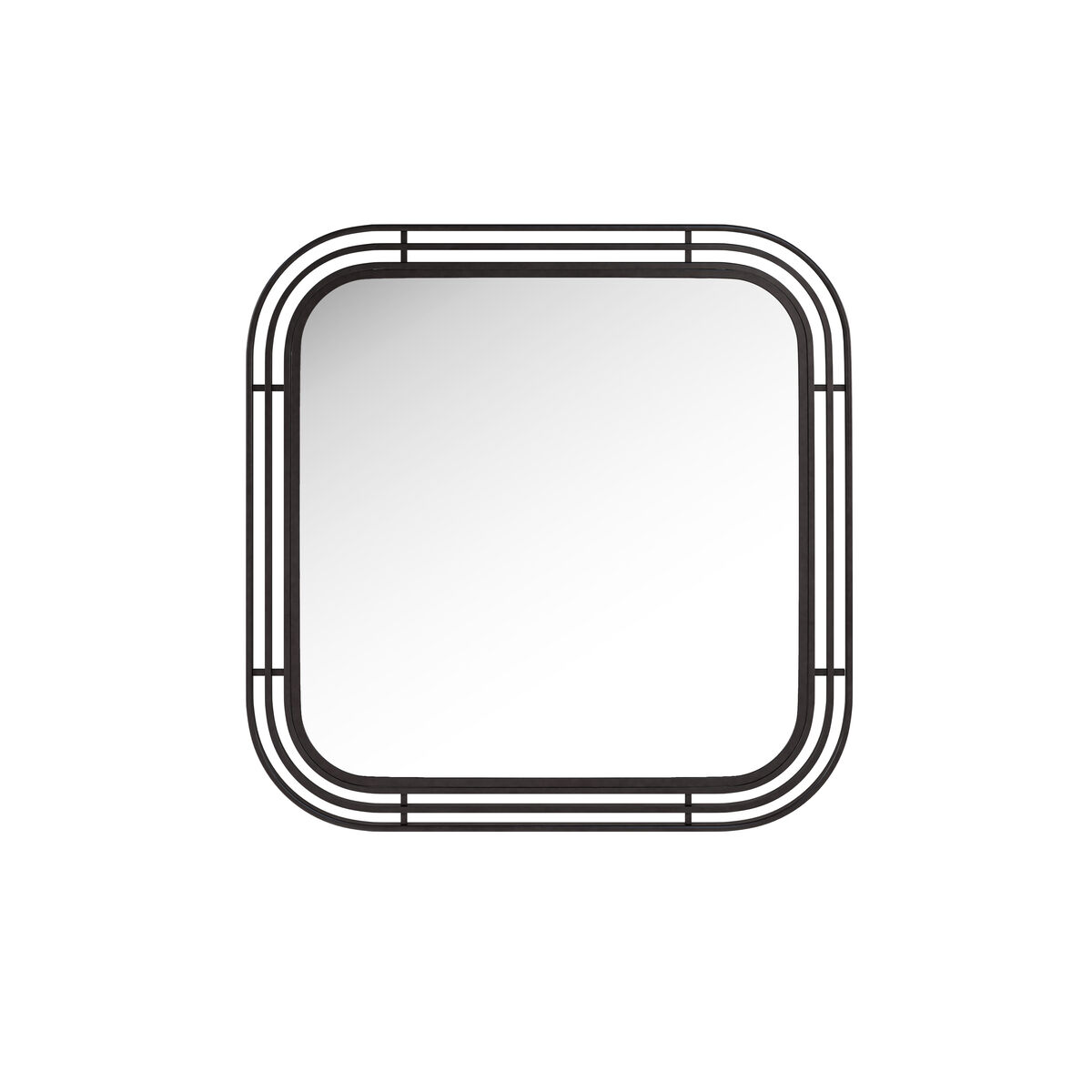 Portico-Mirror In Matte Black By Art Furniture