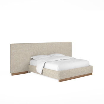 Upholstered Bed with End Panel