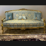 5pcs Handmade Cesar Green Sofa set 14