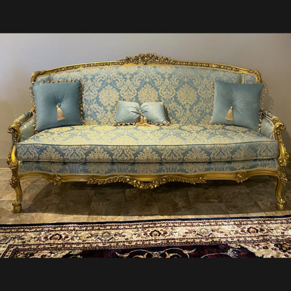 5pcs Handmade Cesar Green Sofa set 10