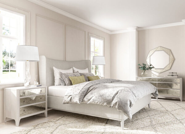 Mezzanine – 6/0 Light Gray Upholstered Cal King Shelter Bed By Art Furniture 10
