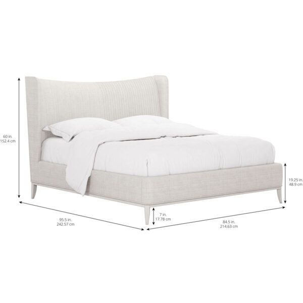 Mezzanine – 6/6 King Light Gray Upholstered Shelter Bed By Art Furniture 9