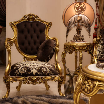 Handmade Norco Brown Gold Chair