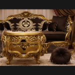 Handmade Norco Brown Gold Sofa 10
