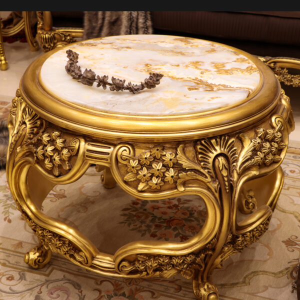 Handmade Norco Brown Gold Coffee Table 8
